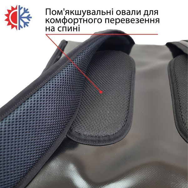 Термосумка для курьерской доставки 35х35х45 см 55 л Черная 353545 ІНМЛП15 фото